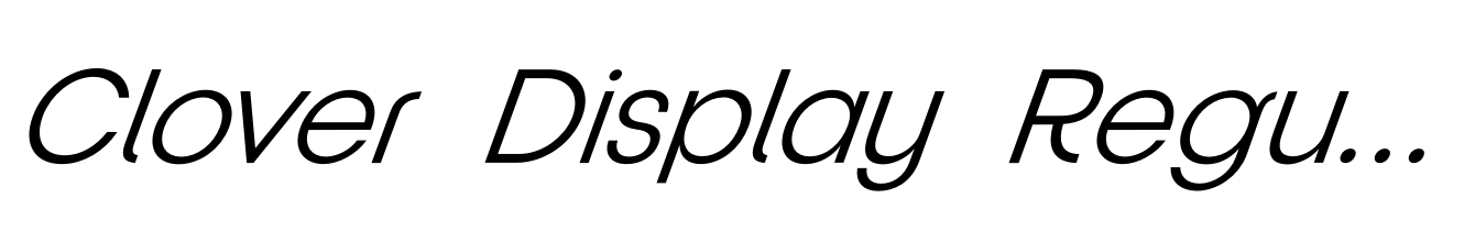 Clover Display Regular Italic